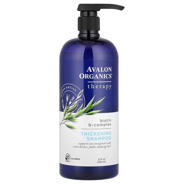 Avalon Organics, 모발 강화 샴푸, 비오틴 B-복합체, 946ml(32fl oz)