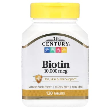 21st Century, 비오틴, 10,000mcg, 120정