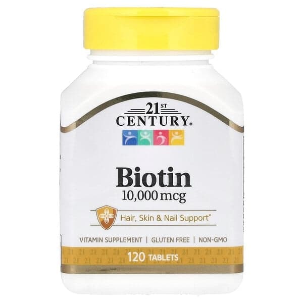 21st Century, 비오틴, 10,000mcg, 120정