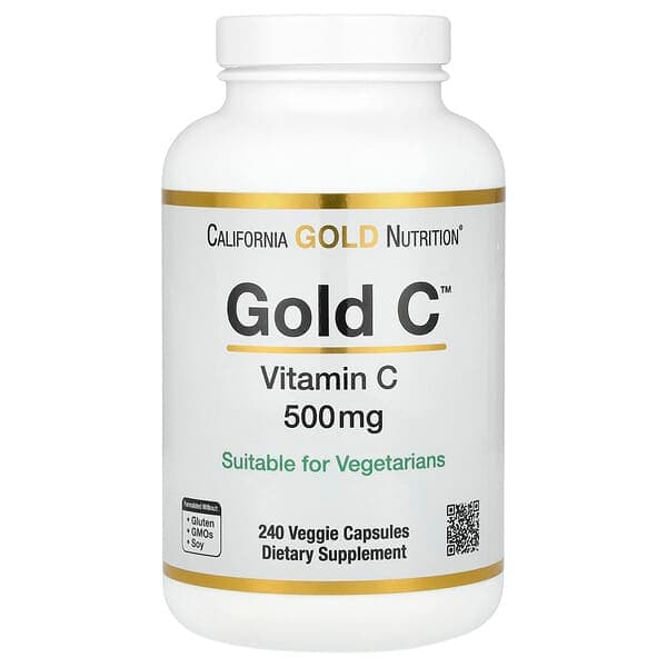 California Gold Nutrition, Gold C, USP 등급 비타민C, 500mg, 베지 캡슐 240정