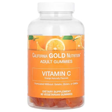 California Gold Nutrition, 비타민C 구미젤리, 천연 오렌지 향, 젤라틴 무함유, 구미젤리 90개