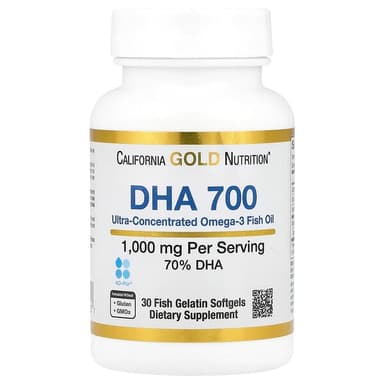 California Gold Nutrition, DHA 700 피쉬 오일, 제약 등급, 1,000mg, 피쉬 젤라틴 소프트젤 30정