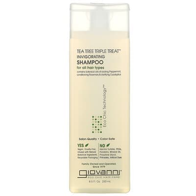 Giovanni, Tea Tree Triple Treat 인비고레이팅 샴푸, 모든 모발용, 250ml(8.5fl oz)