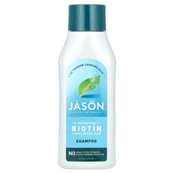 Jason Natural, 씨큰 & 리스토어 비오틴 + 히알루론산 샴푸, 473ml(16fl oz)