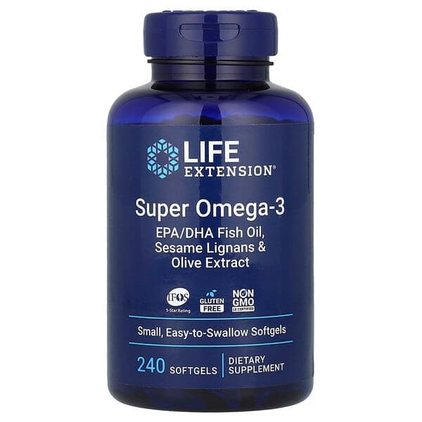 Life Extension, 슈퍼 오메가3, 소프트젤 240정