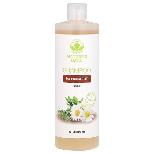 Mild By Nature, (Nature's Gate), 허브 샴푸, 정상 모발용, 473ml(16fl oz)