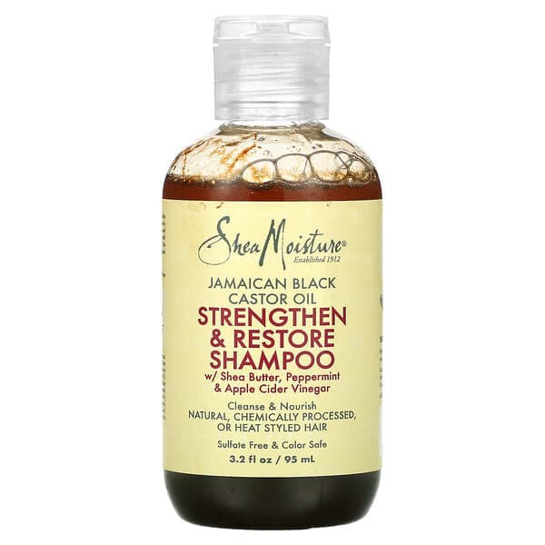 SheaMoisture, 자메이카산 블랙 캐스터오일, 강화 및 회복 샴푸, 94ml(3.2fl oz)